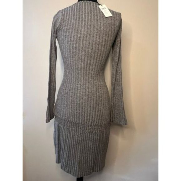 #88 NWT Charcoal Gray Selma Pull Over Long Sleeve Sweater Dress - Picture 3 of 6